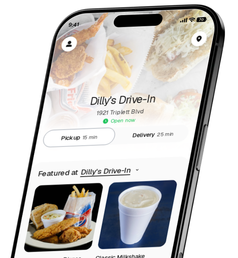 Dilly's Drive-In app preview