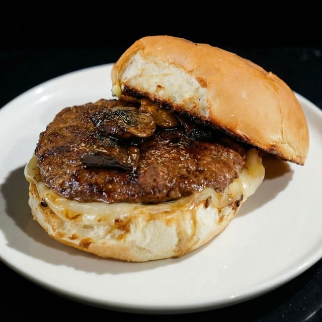 Mushroom Cheeseburger.